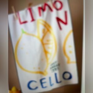 ❤️ ANTHROPOLOGIE JORDAN NICKSON LIMONCELLO TEA DISH TOWEL NEW